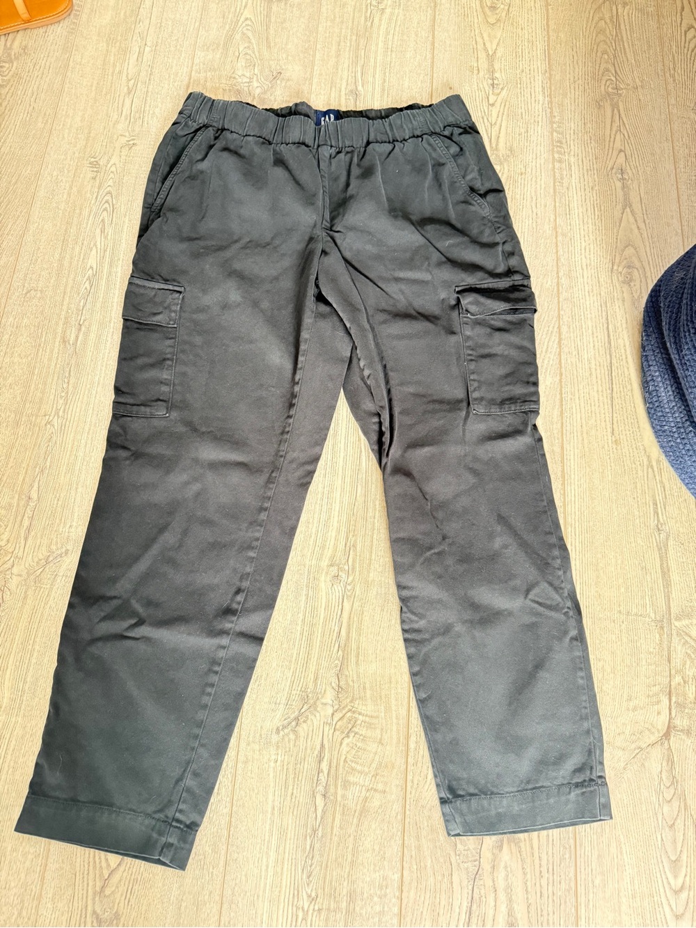 GAP Black Cargo Pants with Elastic Waist